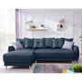 Voir la diapositive 1 : BEST MOBILIER Lena - canapé d'angle réversible convertible - 4 places - style scandinave