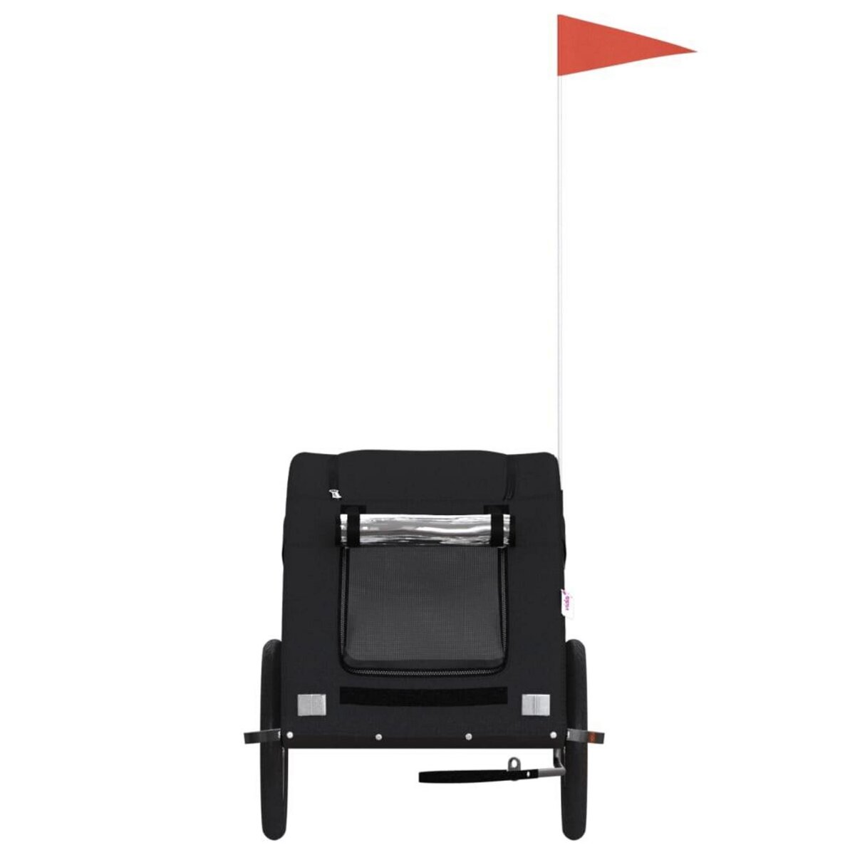 VIDAXL Remorque de velo pour animaux de compagnie noir