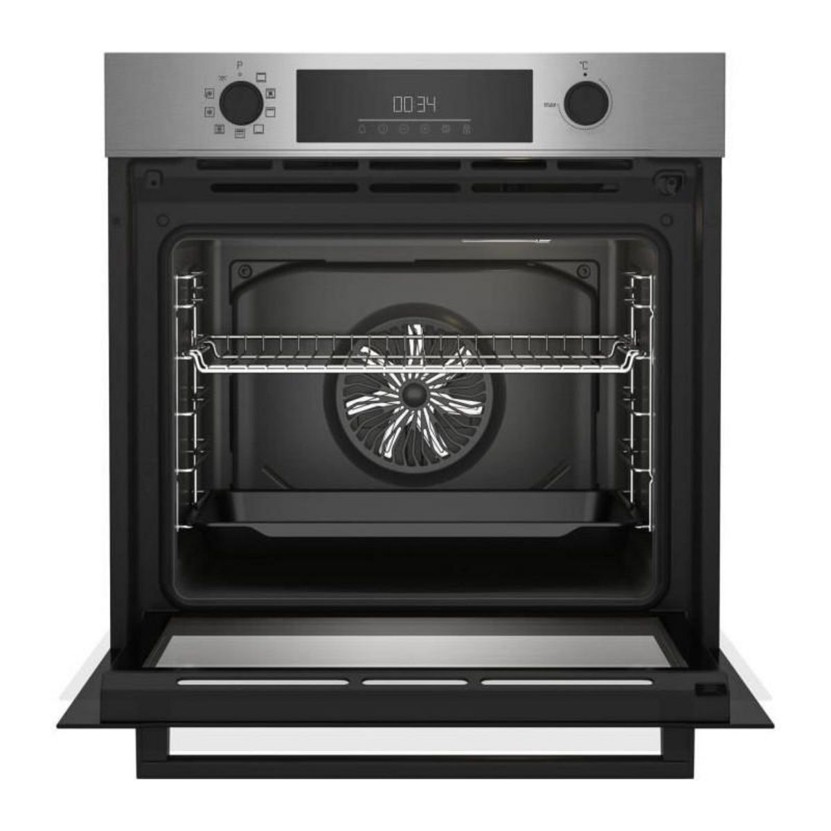 Beko Four encastrable Pyrolyse Chaleur pulsée BEKO BBIM11300XMP Inox - Porte froide - 72L - 59,4 cm
