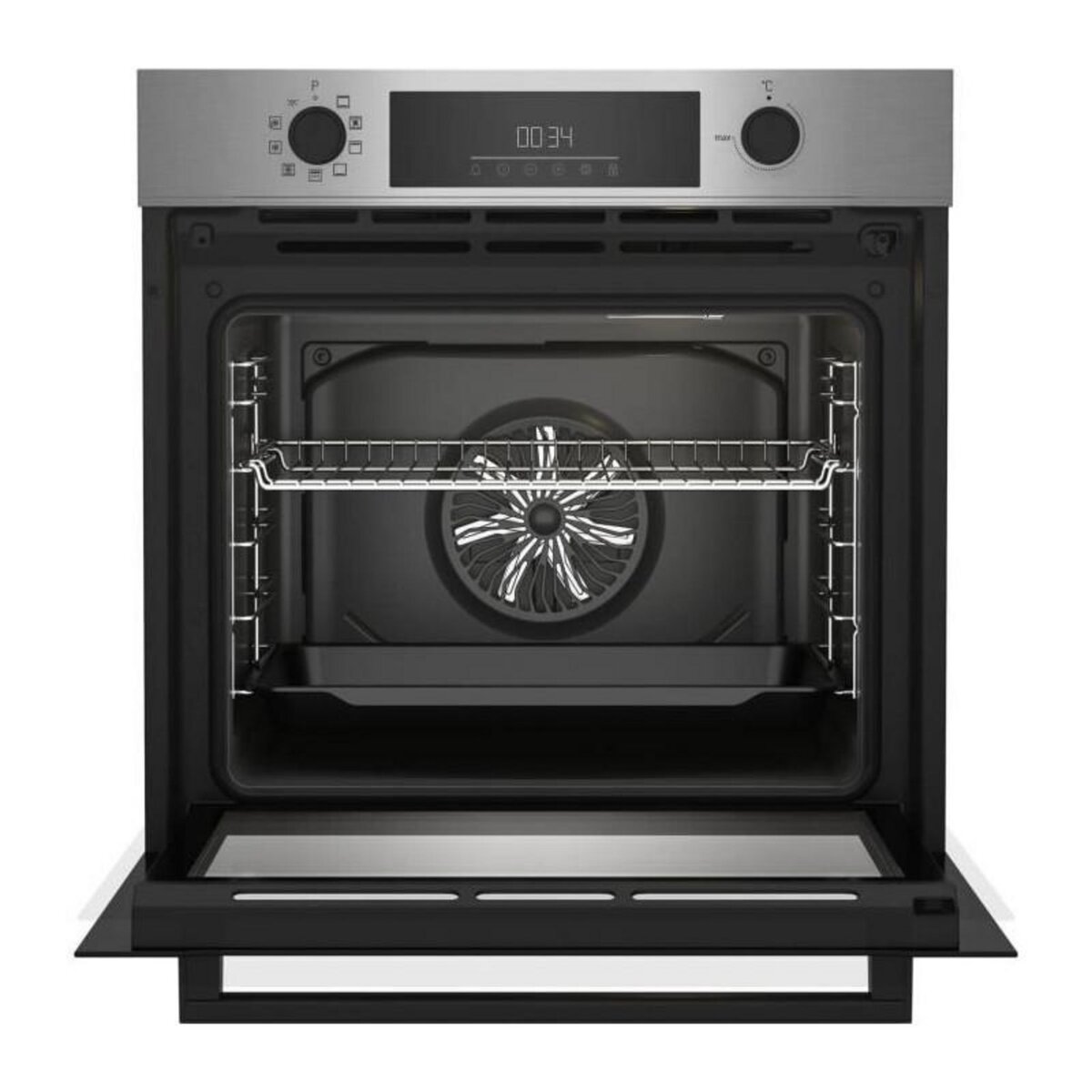 Beko Four encastrable Pyrolyse Chaleur pulsée BEKO BBIM11300XMP Inox - Porte froide - 72L - 59,4 cm