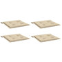 Voir la diapositive 3 : VIDAXL Coussins de chaise jardin lot de 4 beige 40x40x3cm tissu oxford