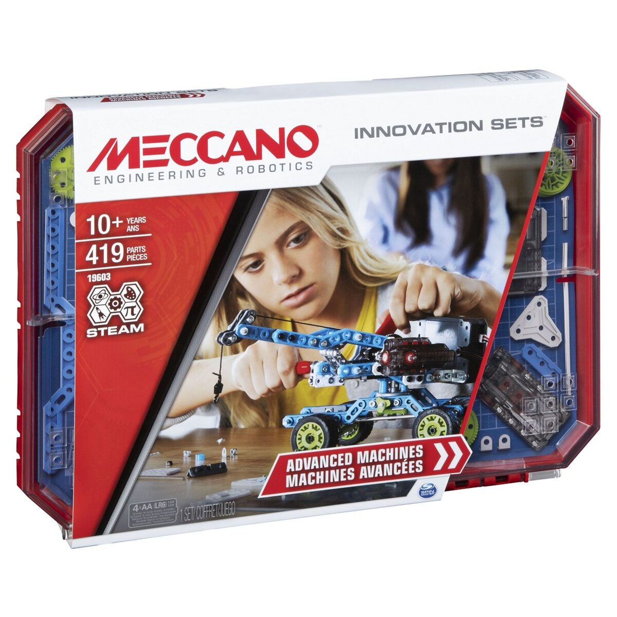 MECCANO  Kit d'inventions pour modèles motorisés et engrenages 419 pièces