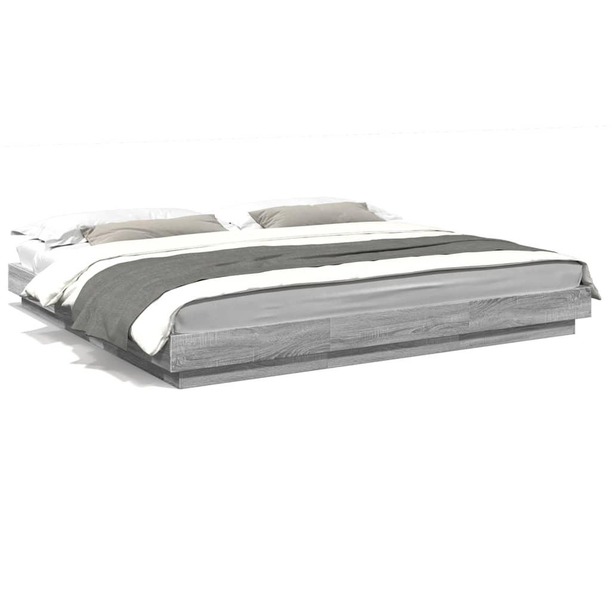 Voir la diapositive 2 : VIDAXL Cadre de lit sans matelas sonoma gris 180x200 cm