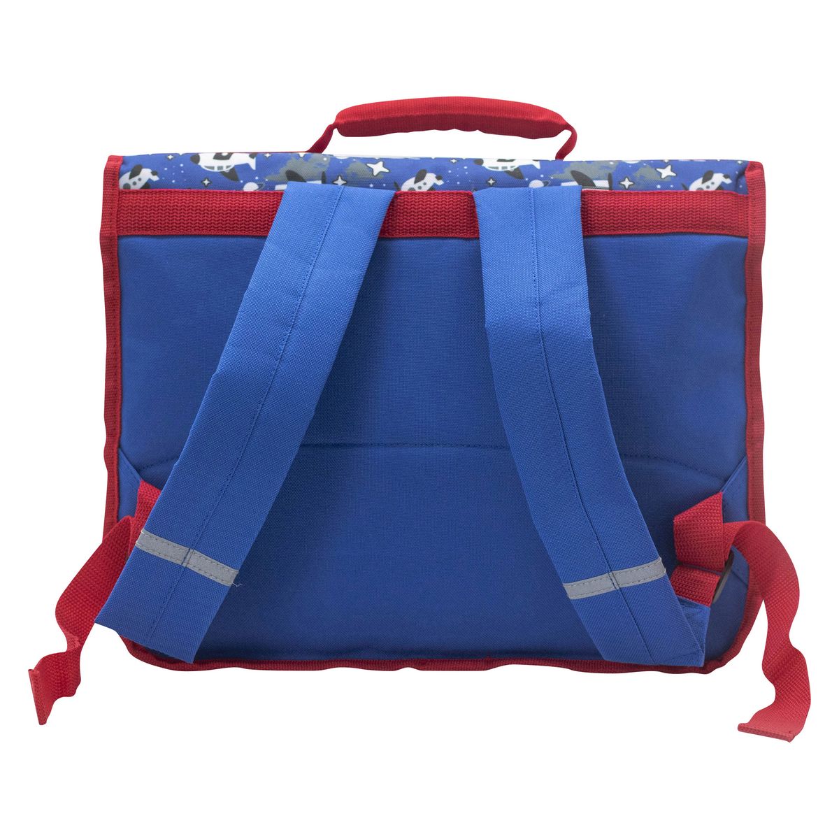 AUCHAN Cartable 36 cm polyester bleu AVIONS