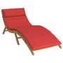 Voir la diapositive 3 : VIDAXL Coussin de chaise longue rouge 180x60x3 cm tissu oxford
