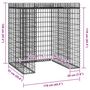 Voir la diapositive 6 : VIDAXL Mur de gabion pour poubelle 110x91x120 cm fer galvanise