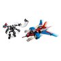 LEGO Super Héros Marvel Spiderman 76150 - Le Spider-jet contre le robot de Venom