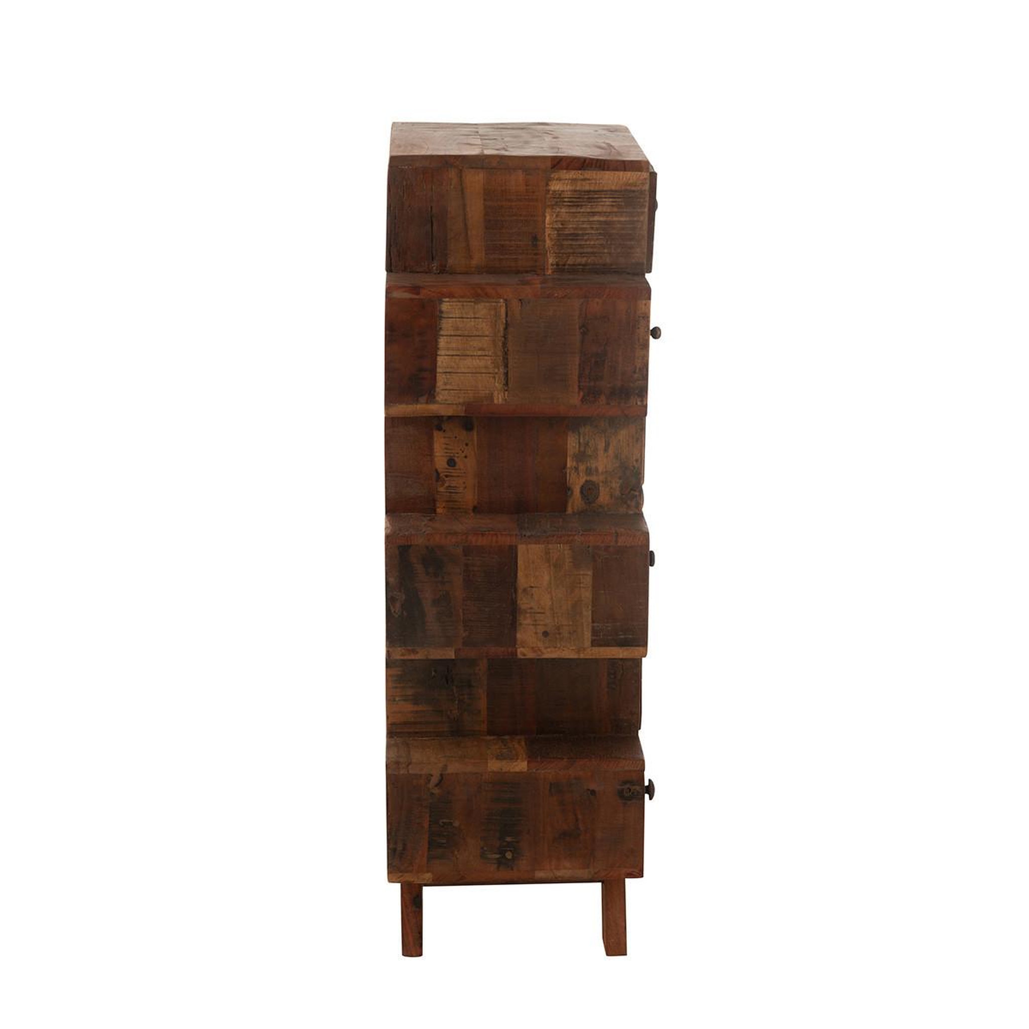 Voir la diapositive 3 : J-LINE Commode 8 tiroirs en bois  vinto  109cm naturel