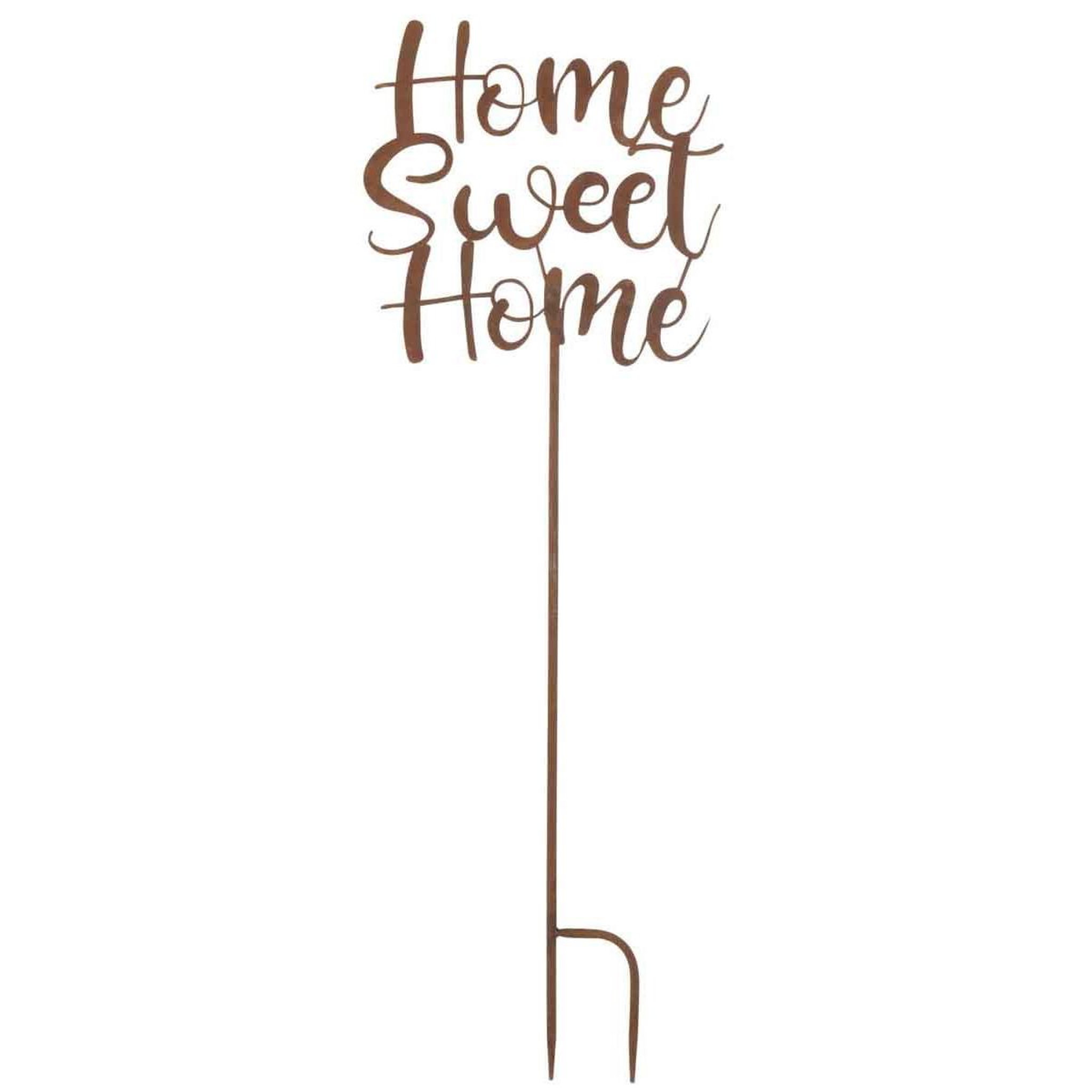 J-LINE Décoration de jardin  home sweet home  90cm marron