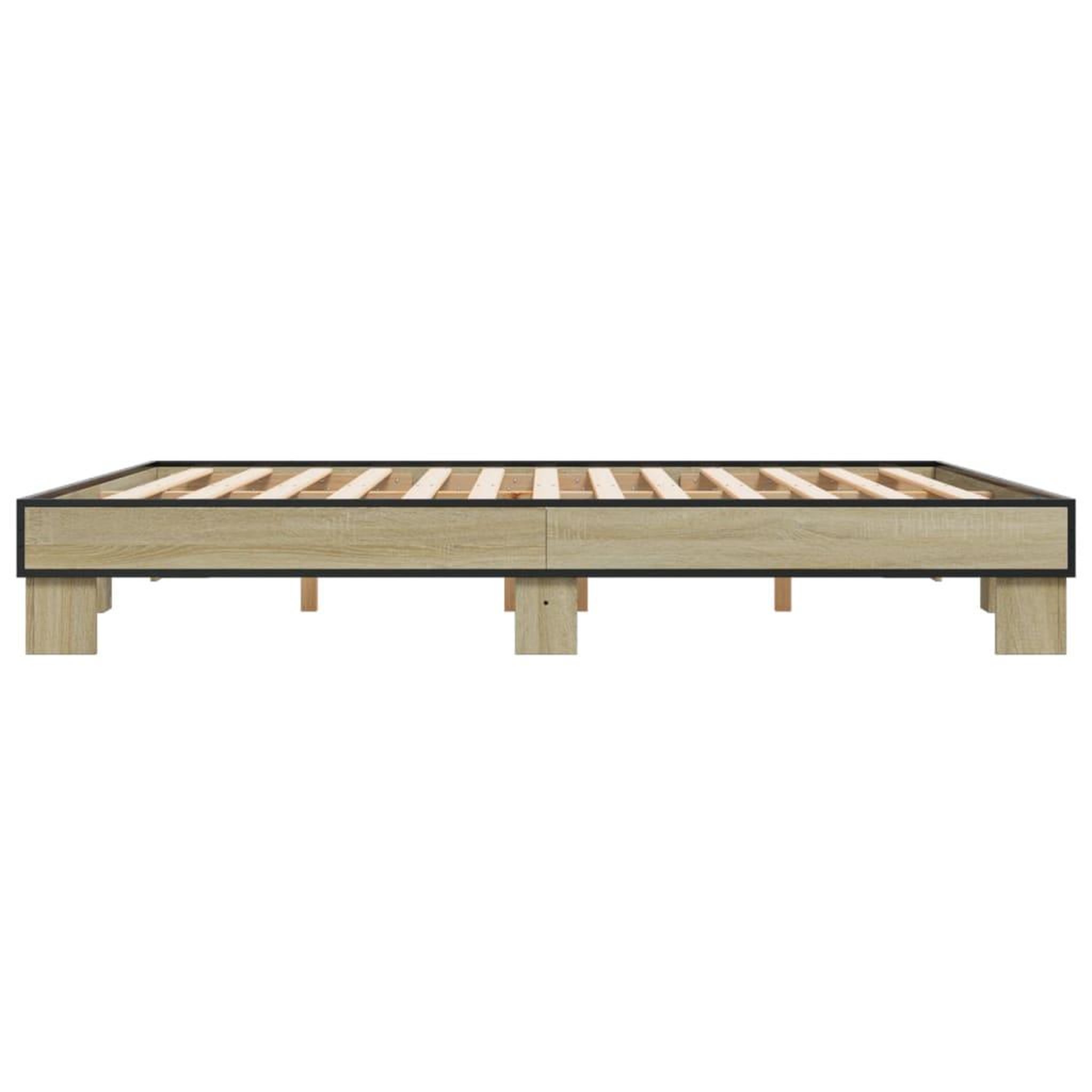 Voir la diapositive 5 : VIDAXL Cadre de lit sans matelas chene sonoma 200x200 cm