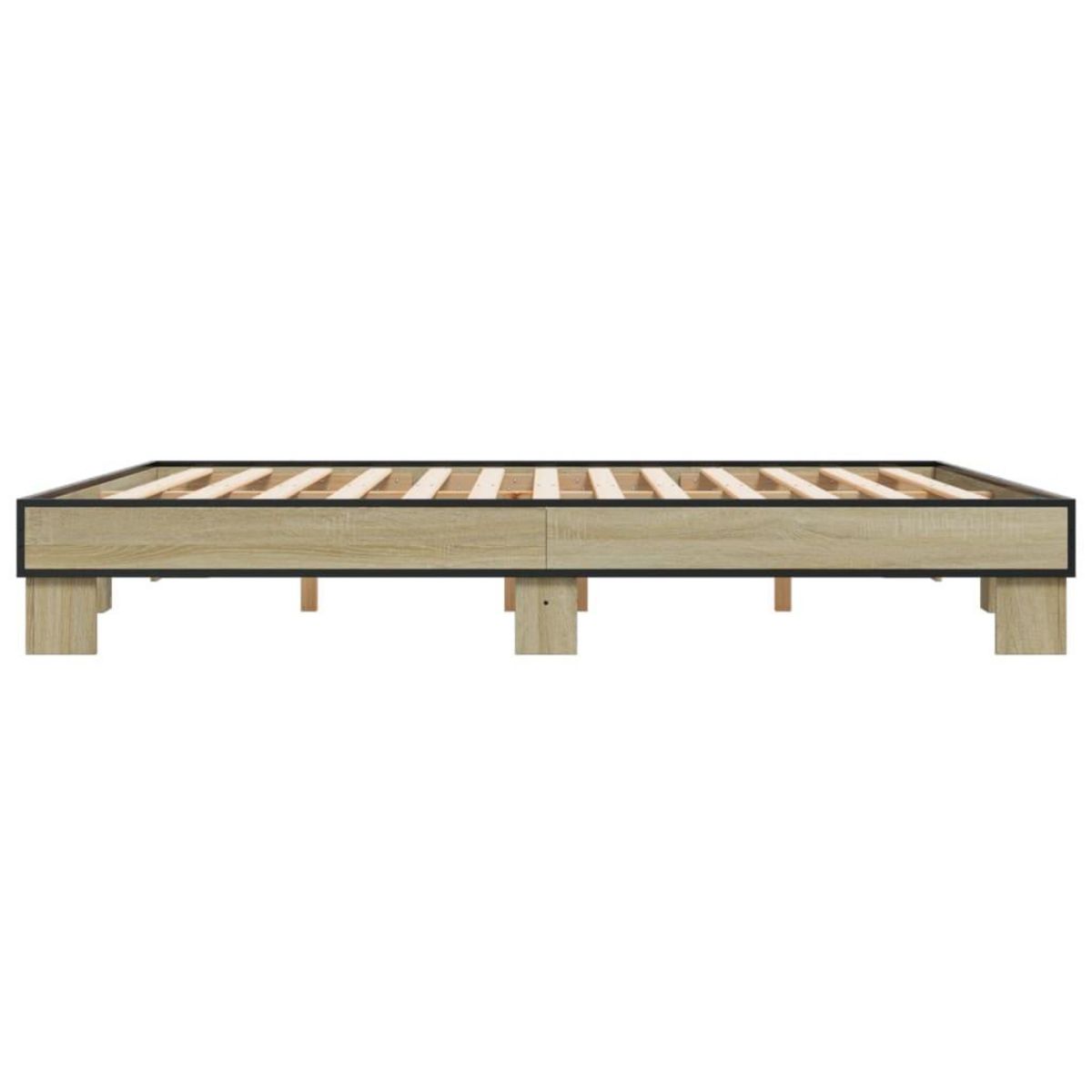 VIDAXL Cadre de lit sans matelas chene sonoma 200x200 cm