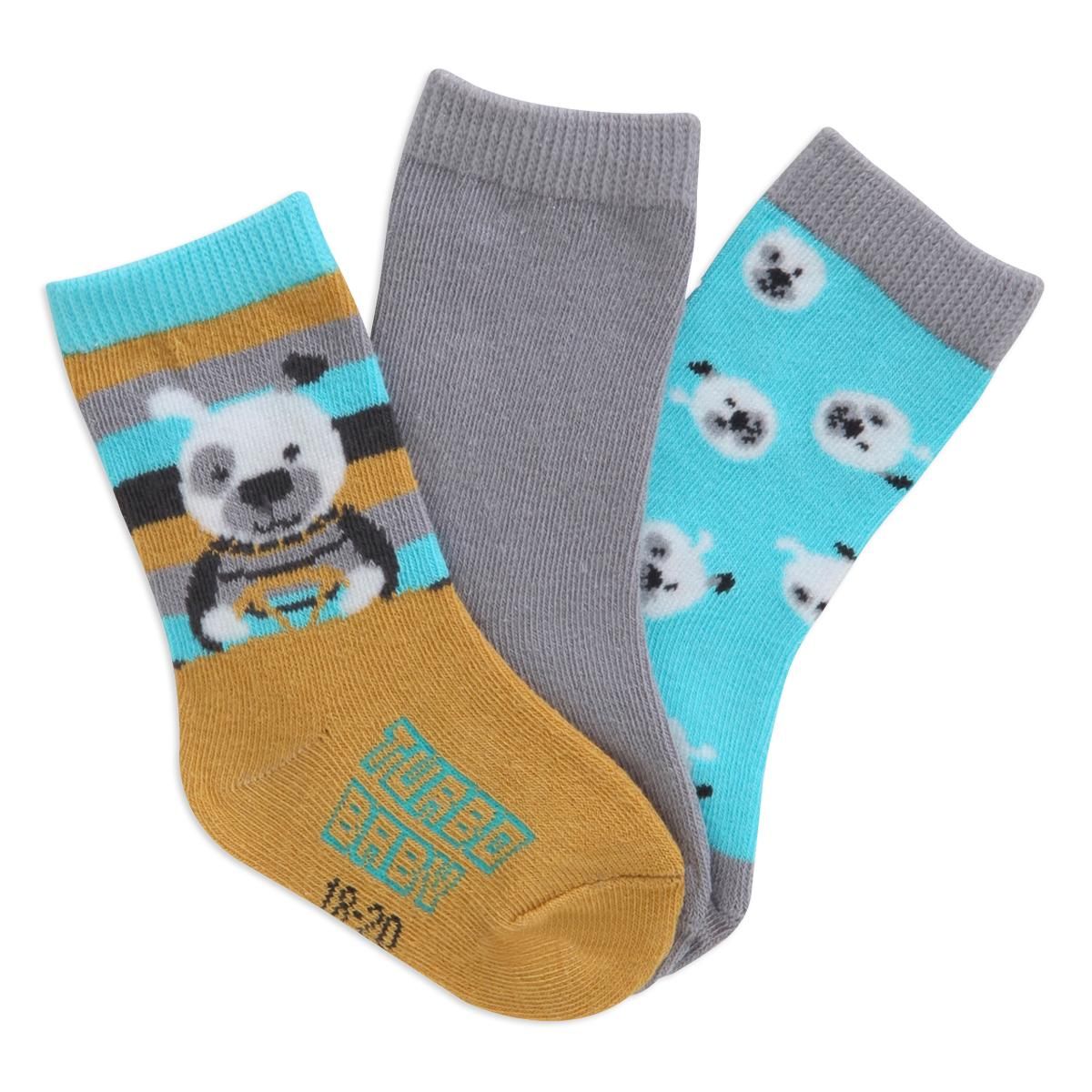 IN EXTENSO Lot de 3 paires de chaussettes bébé