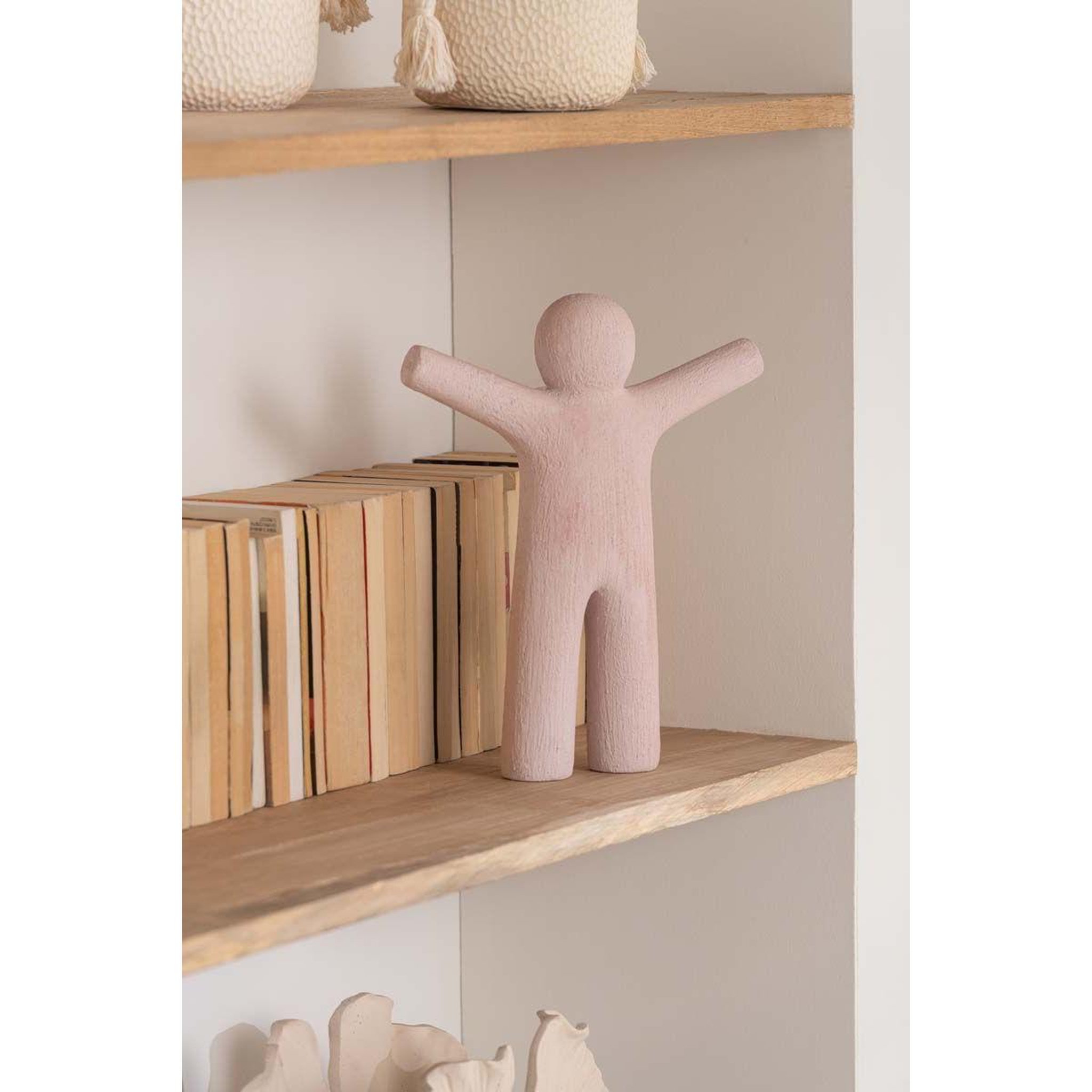 Voir la diapositive 3 : J-LINE Statuette déco  p'tit maurice rugueux  30cm rose