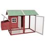 Voir la diapositive 2 : VIDAXL Poulailler Rouge 170x81x110 cm Bois de pin massif et sapin