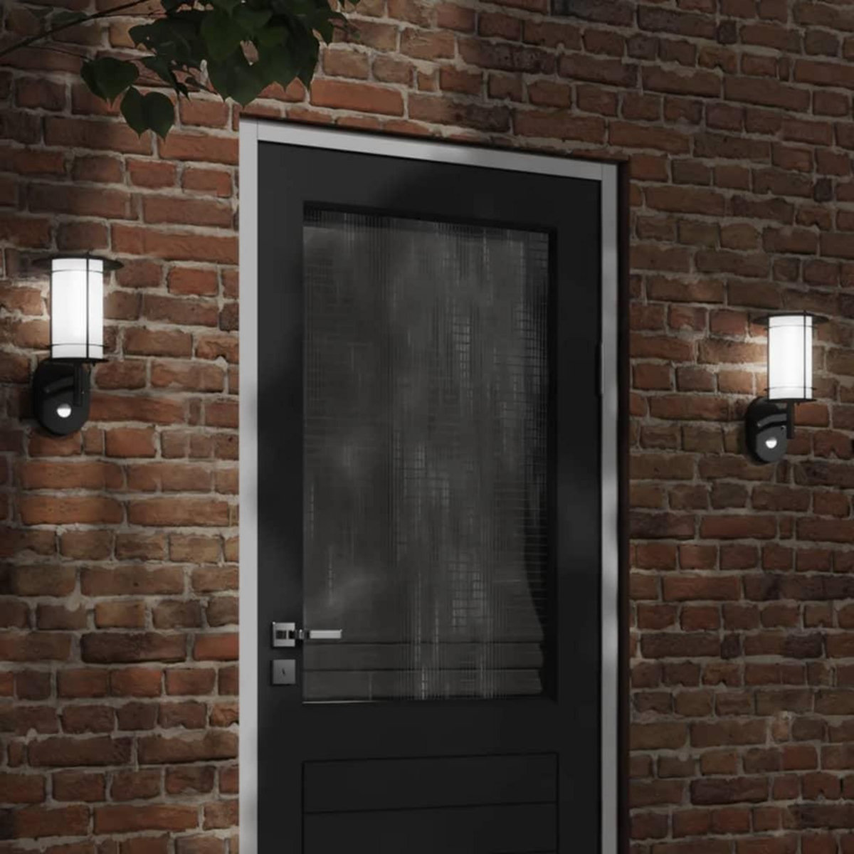 VIDAXL Applique murale d'exterieur avec capteur noir acier inoxydable