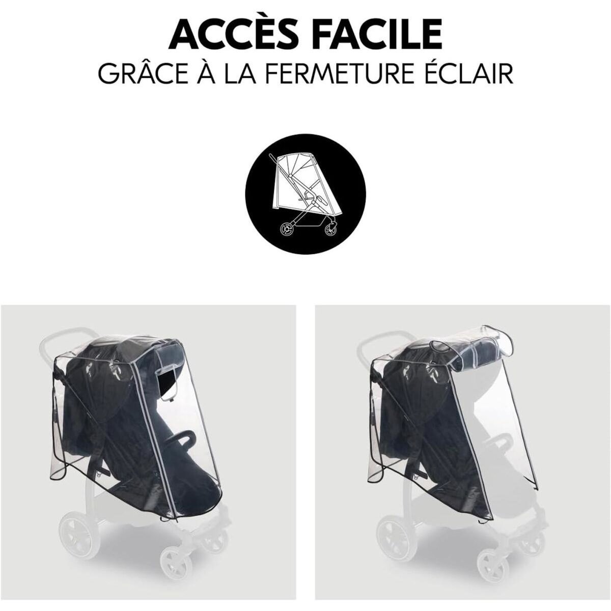 HAUCK Housse de Pluie Poussette 4 Roues