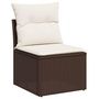 Voir la diapositive 3 : VIDAXL Salon de jardin avec coussins 6 pcs marron resine tressee
