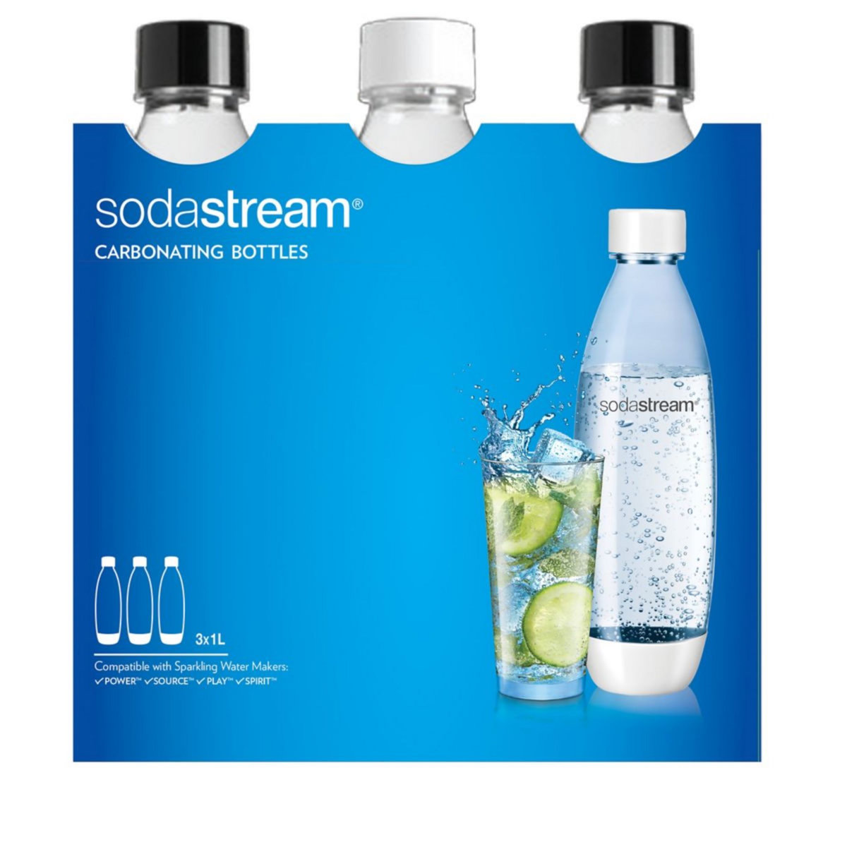 SODASTREAM Bouteille Pack 3 bout. PET Fuse 1L