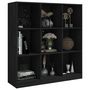 Voir la diapositive 4 : VIDAXL Bibliotheque/Separateur de piece Noir 104x33,5x110cm Pin massif
