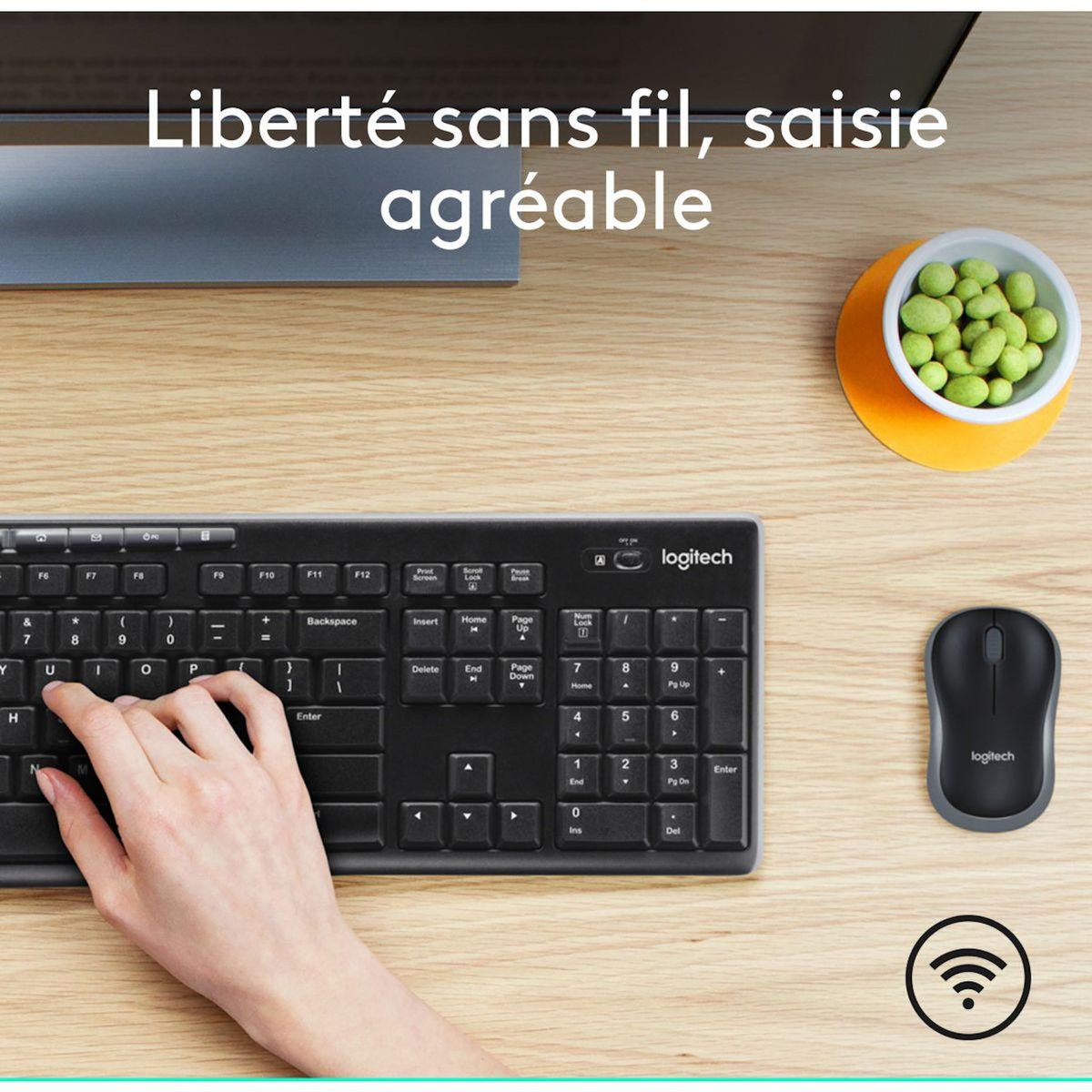 Logitech Clavier + Souris MK270 Wireless Desktop