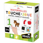 HEADU Jeu écriture et lettres Headu La Maison des Maternelles Touche et Joue Chiffre, formes et couleurs