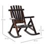 Voir la diapositive 3 : OUTSUNNY Fauteuil de jardin Adirondack à bascule rocking chair style rustique chic bois sapin traité carbonisation