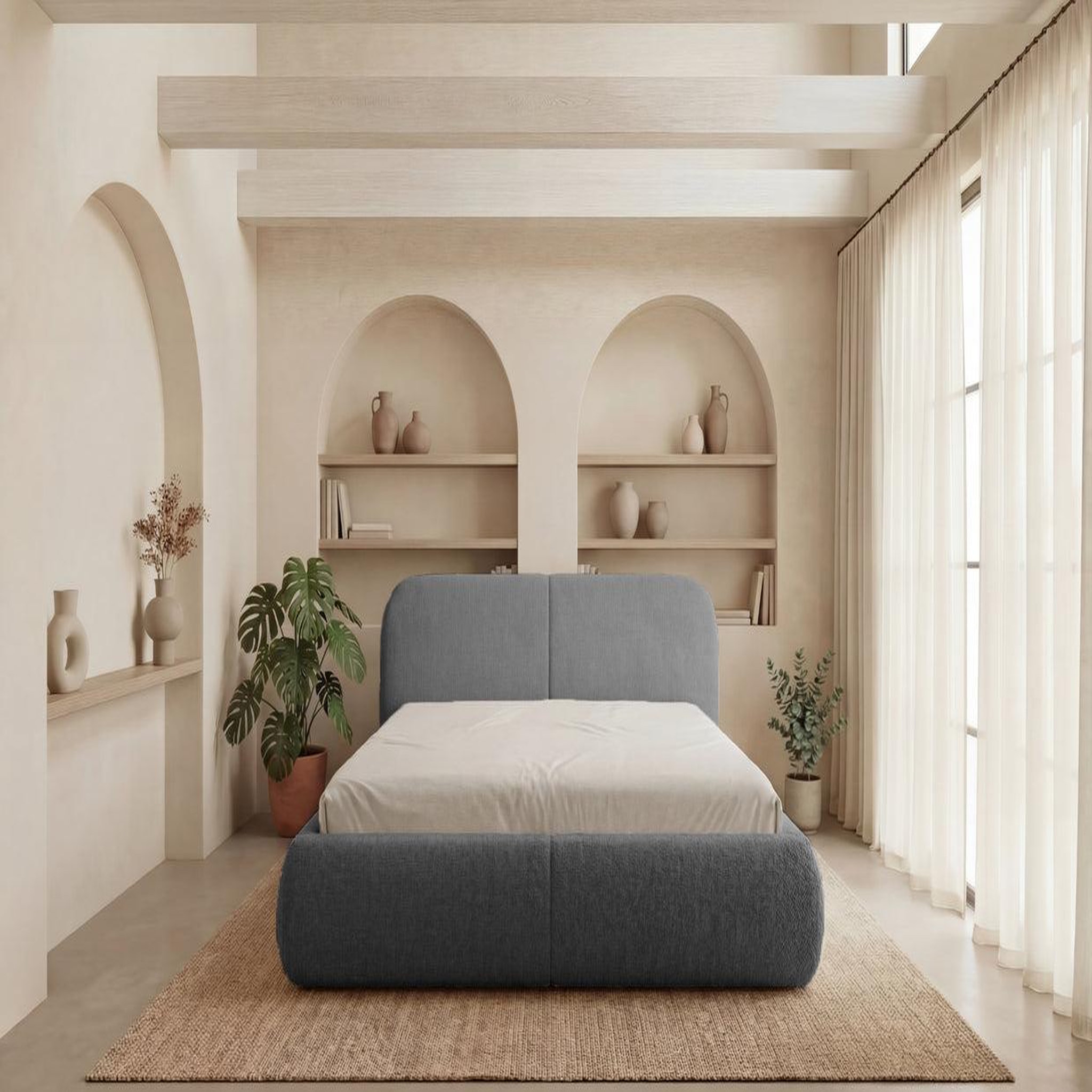 Voir la diapositive 5 : CASANOVA PARIS Delora - lit coffre tissu chenille