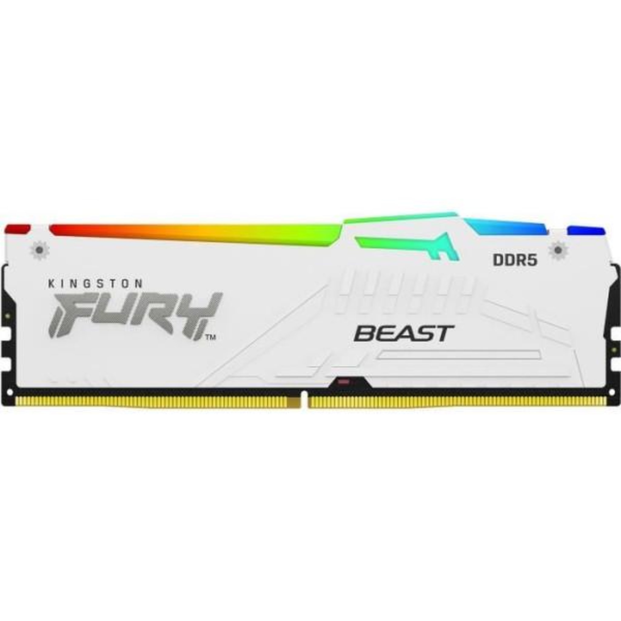 Voir la diapositive 3 : Kingston Mémoire DDR5 - KINGSTON - FURY Beast White RGB EXPO - 32 Go (2 x 16 Go) - 6000 Mhz - CL30