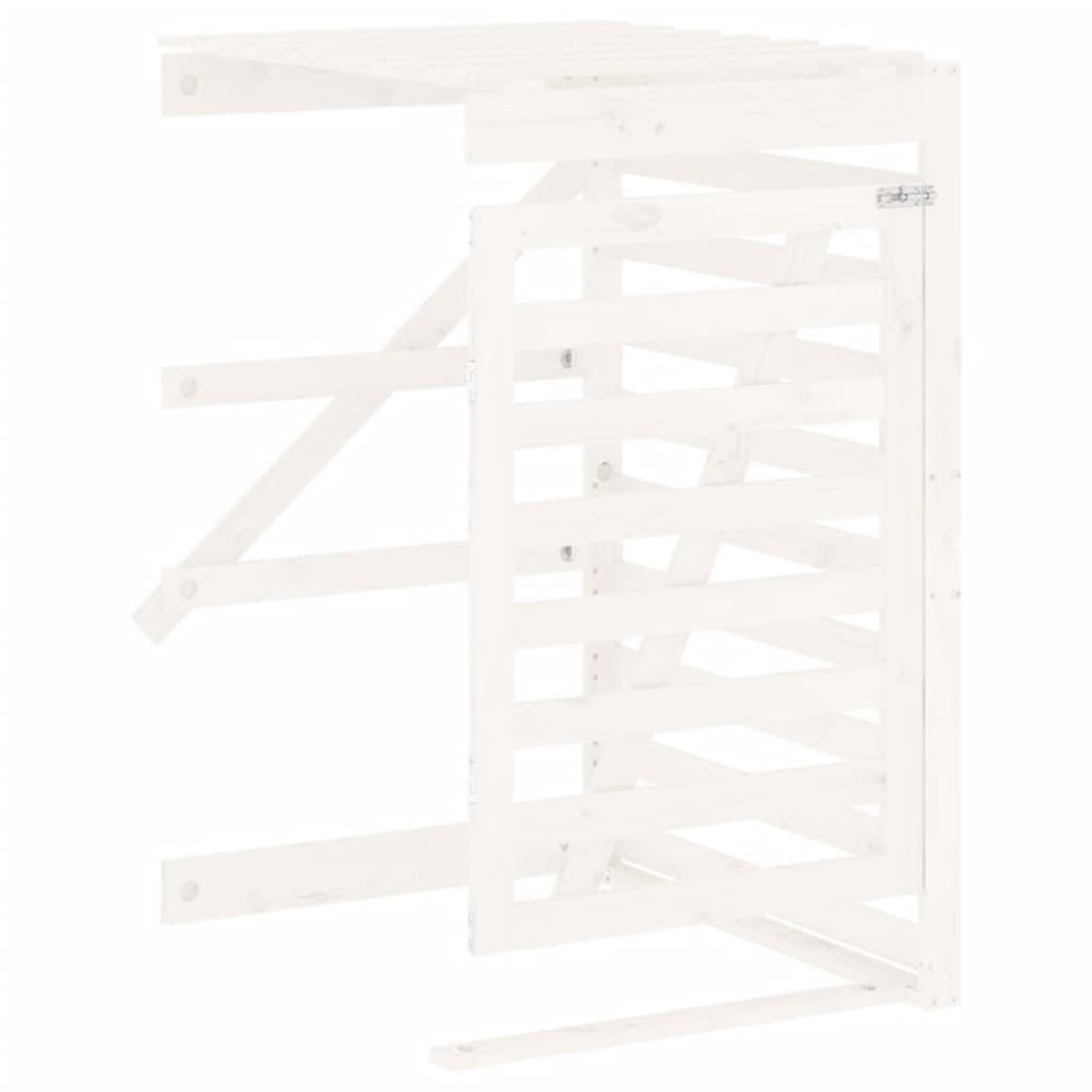 Voir la diapositive 2 : VIDAXL Extension d'abri de poubelle sur roulettes blanc pin massif