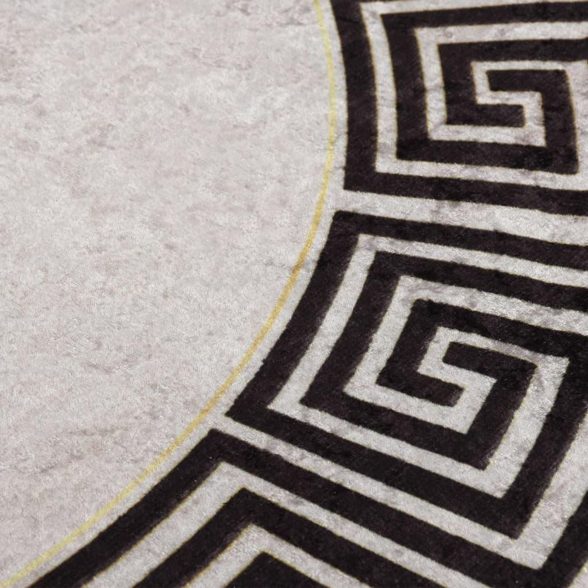 VIDAXL Tapis lavable antiderapant φ120 cm beige clair