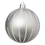 Voir la diapositive 4 : ATMOSPHERA Lot de 8 Boules de Noël  Maison des Couleurs  8cm Argent & Blanc