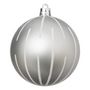 Voir la diapositive 4 : ATMOSPHERA Lot de 8 Boules de Noël  Maison des Couleurs  8cm Argent & Blanc