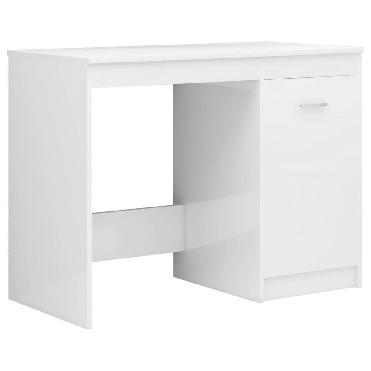 VIDAXL Bureau Blanc brillant 140x50x76 cm Bois d'ingenierie