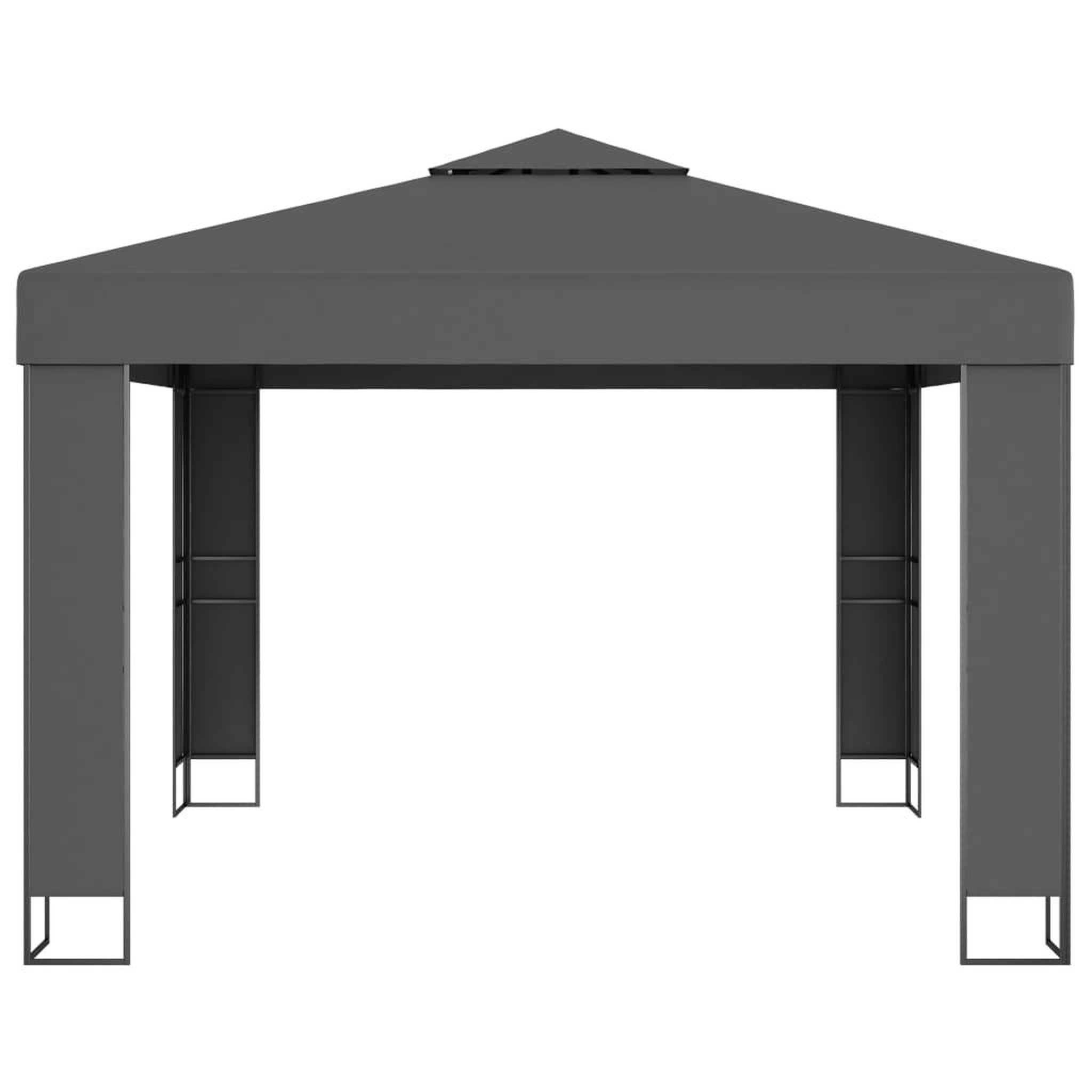 Voir la diapositive 4 : VIDAXL Tonnelle avec double toit et lumieres LED 3x3 m Anthracite