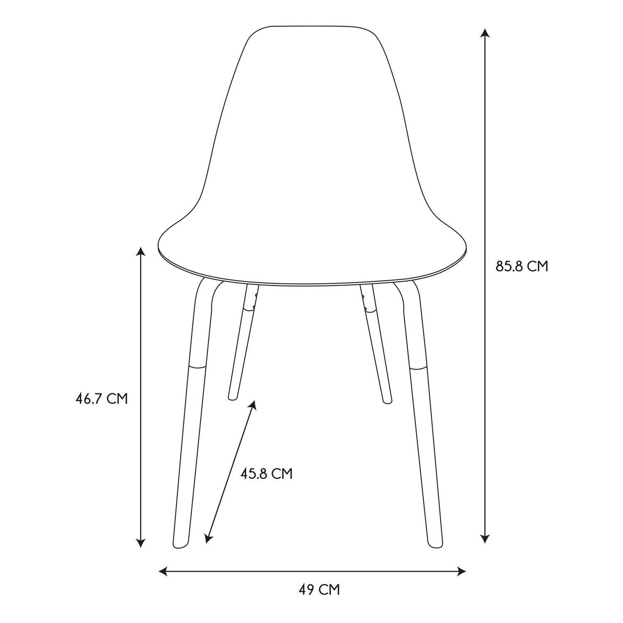 Voir la diapositive 5 : The Home Deco Factory Chaises scandinave phenix en plastique et métal - transparent