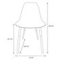 Voir la diapositive 5 : The Home Deco Factory Chaises scandinave Phenix en plastique et métal - Transparent
