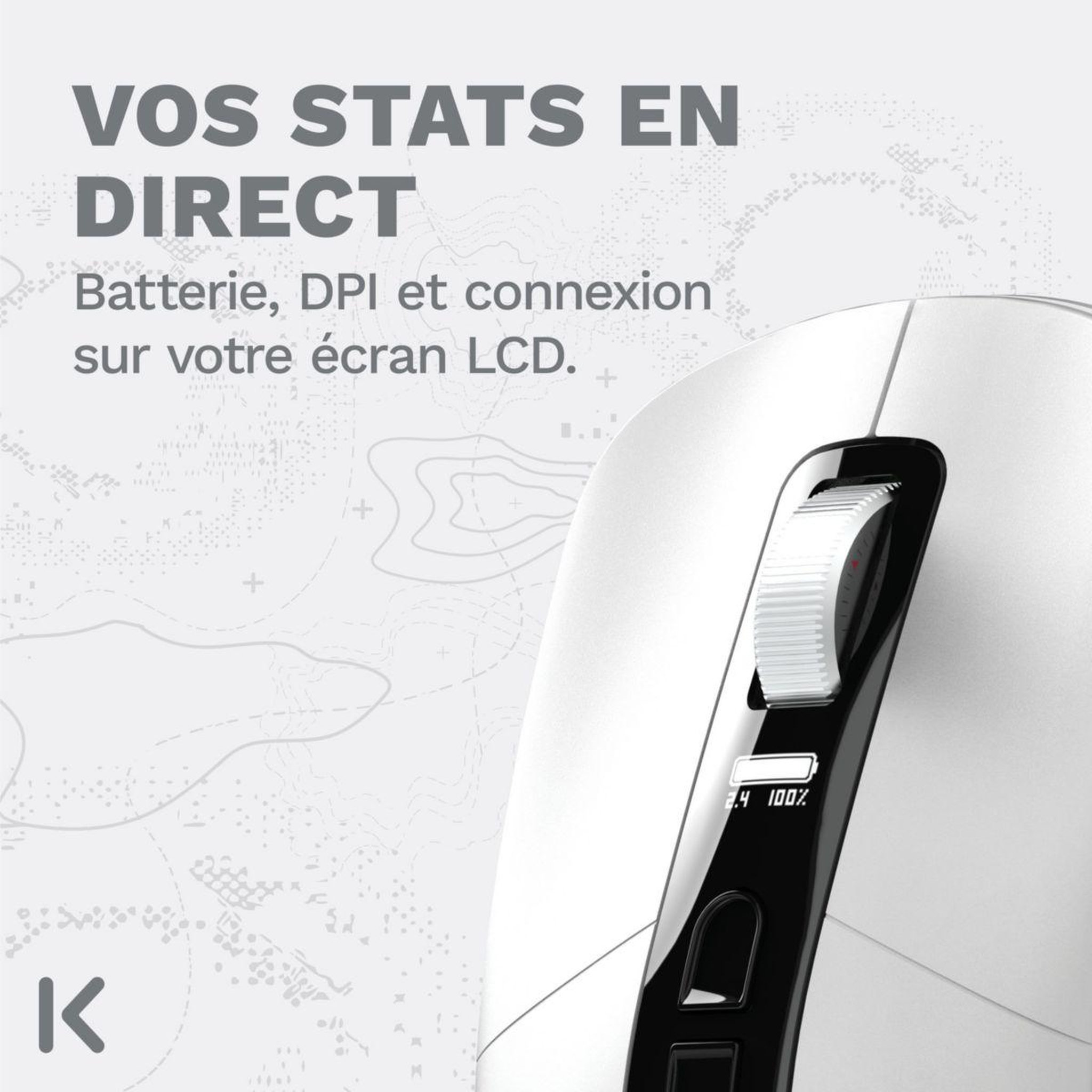 Voir la diapositive 3 : SKILLKORP Souris gamer sans fil ambi one blanche progress