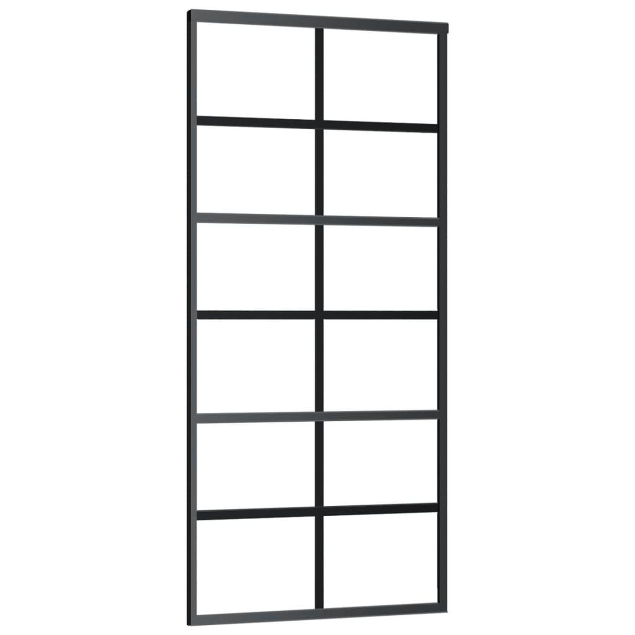 Voir la diapositive 3 : VIDAXL Porte coulissante et quincaillerie Verre et Aluminium 90x205 cm