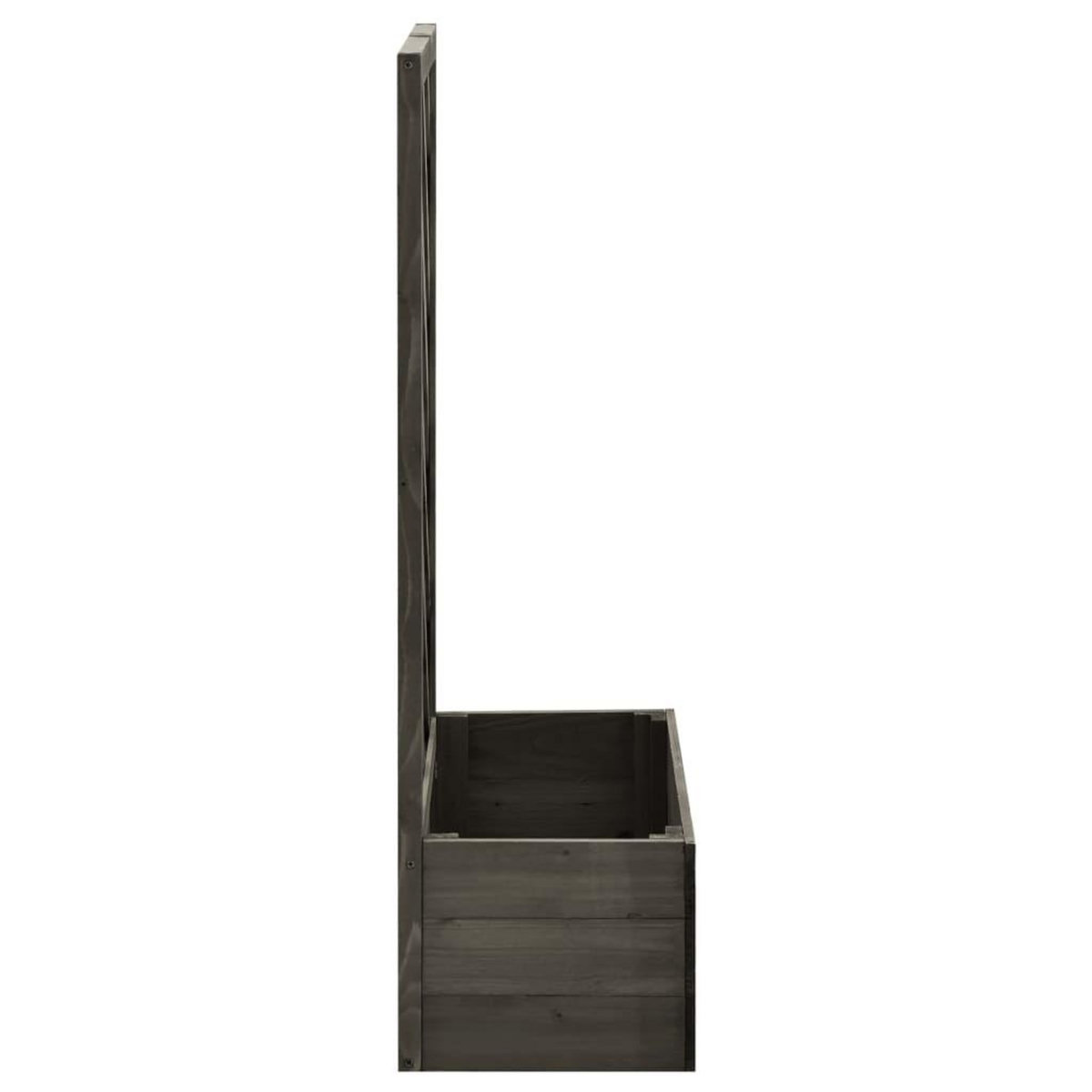VIDAXL Jardiniere a treillis de jardin Gris 50x25x90 cm Bois de sapin