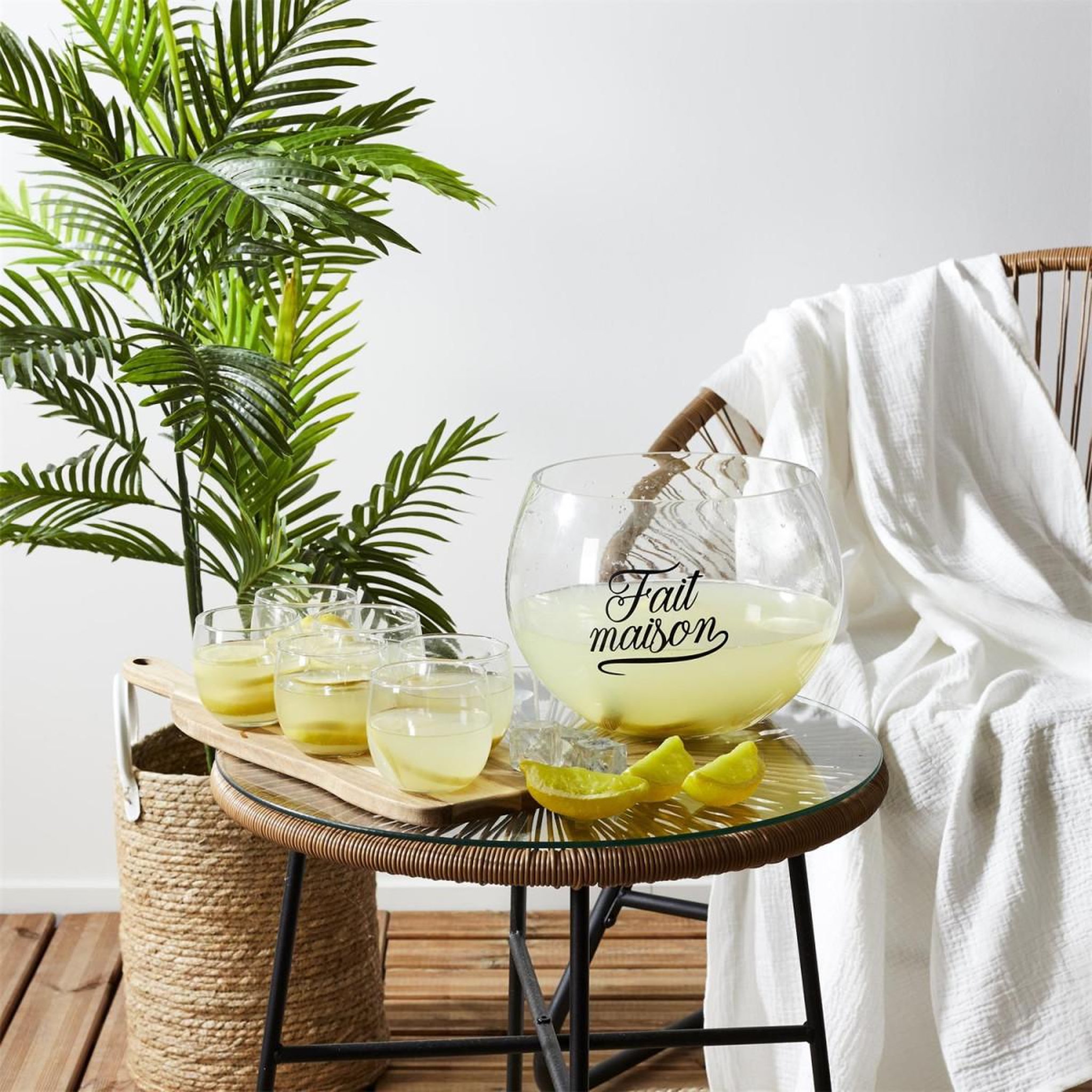 Voir la diapositive 4 : The Home Deco Factory Saladier cocktail & louche  fait maison  6l transparent