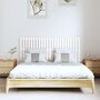 VIDAXL Tete de lit murale Blanc 147x3x60 cm Bois massif de pin