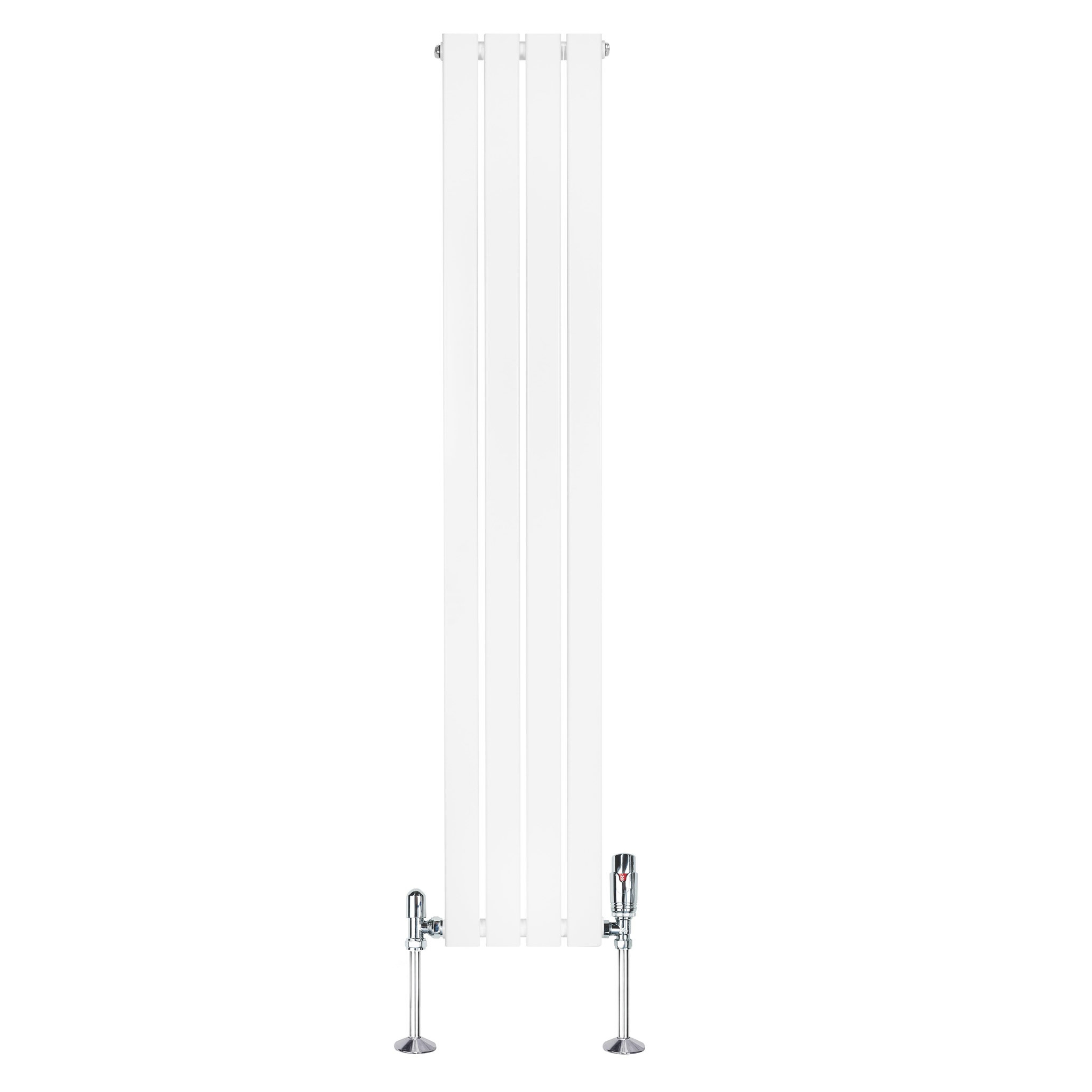 MONSTERSHOP Radiateur plat à 1 panneau & vannes - 1600 x 280 mm. Coloris disponibles : Noir, Blanc, Gris