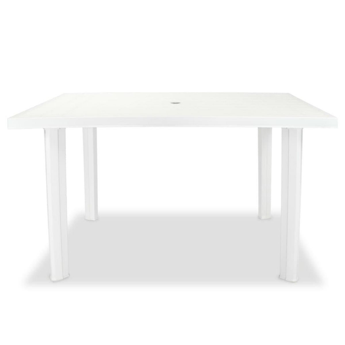 VIDAXL Table de jardin Blanc 126 x 76 x 72 cm Plastique