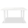 Voir la diapositive 2 : VIDAXL Table de jardin Blanc 126 x 76 x 72 cm Plastique