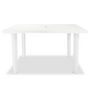 Voir la diapositive 2 : VIDAXL Table de jardin Blanc 126 x 76 x 72 cm Plastique
