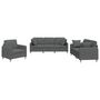 Voir la diapositive 2 : VIDAXL Ensemble de canapes 3 pcs coussins gris fonce tissu