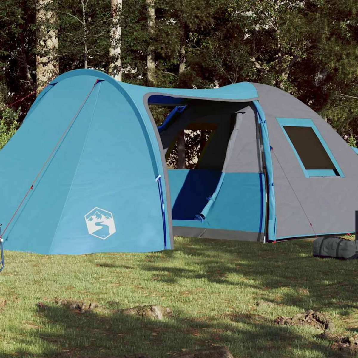 VIDAXL Tente familiale a dome 6 personnes bleu impermeable