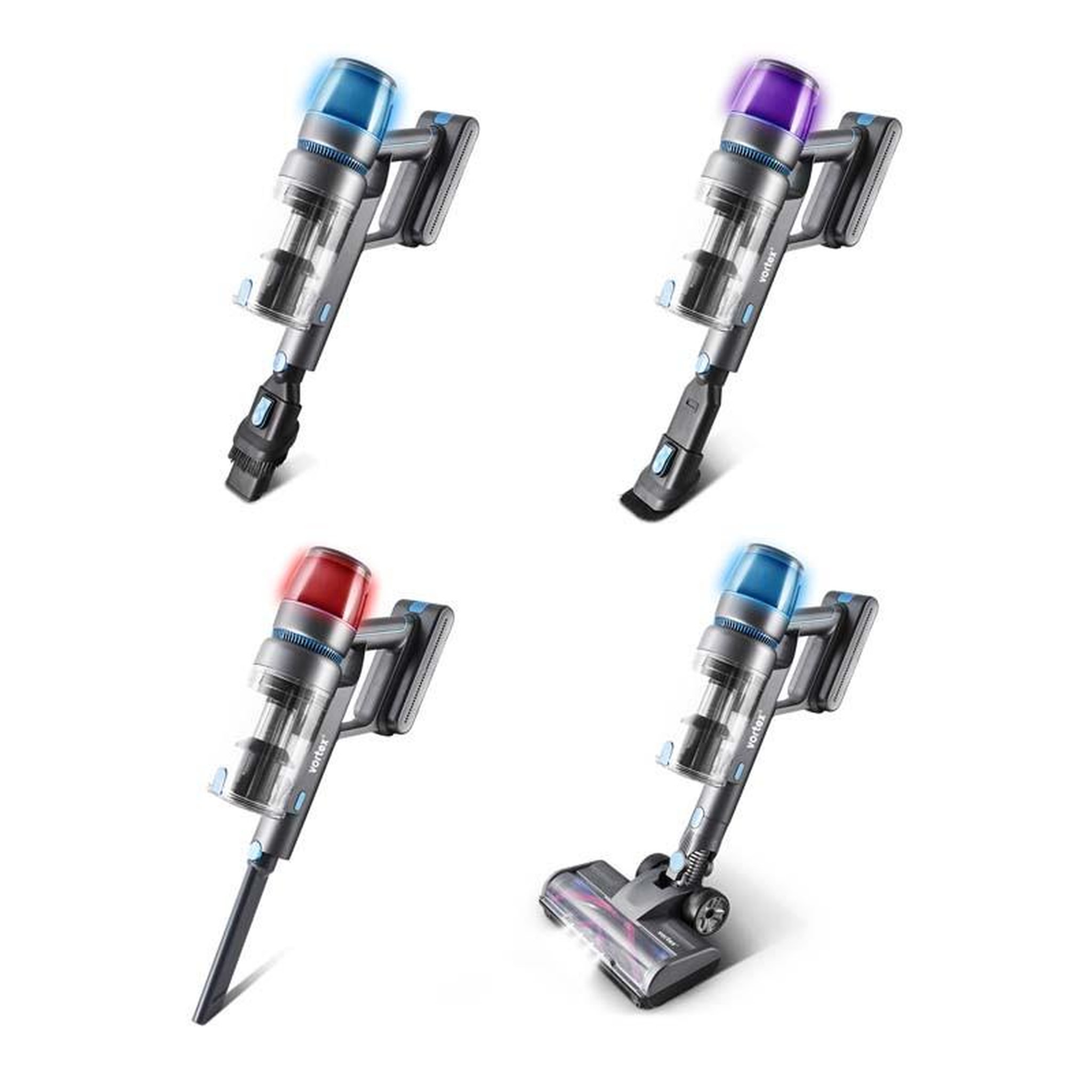 Voir la diapositive 2 : VORTEX Vortex - f45p - aspirateur balai sans fil - 450w - tube pliable