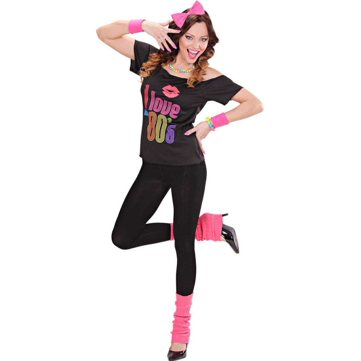 WIDMANN Déguisement Fille des années 80 - M