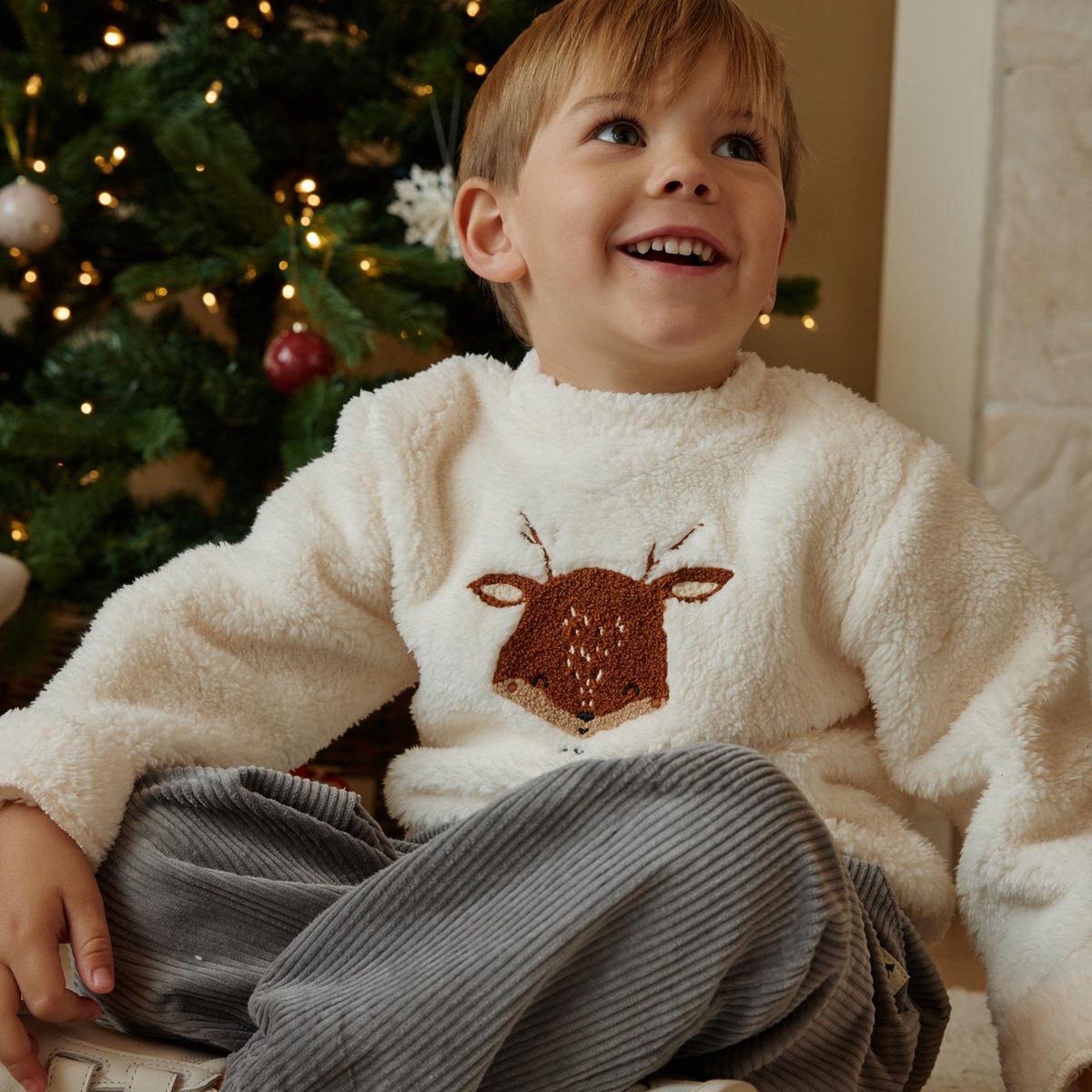 Voir la diapositive 4 : PETIT BEGUIN Sweat-shirt bébé en sherpa Oslo
